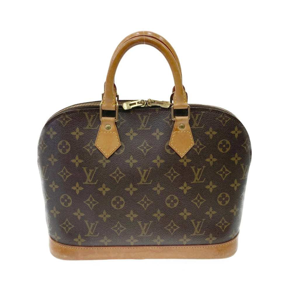 Louis Vuitton Monogram Alma Handbag Bag Brown